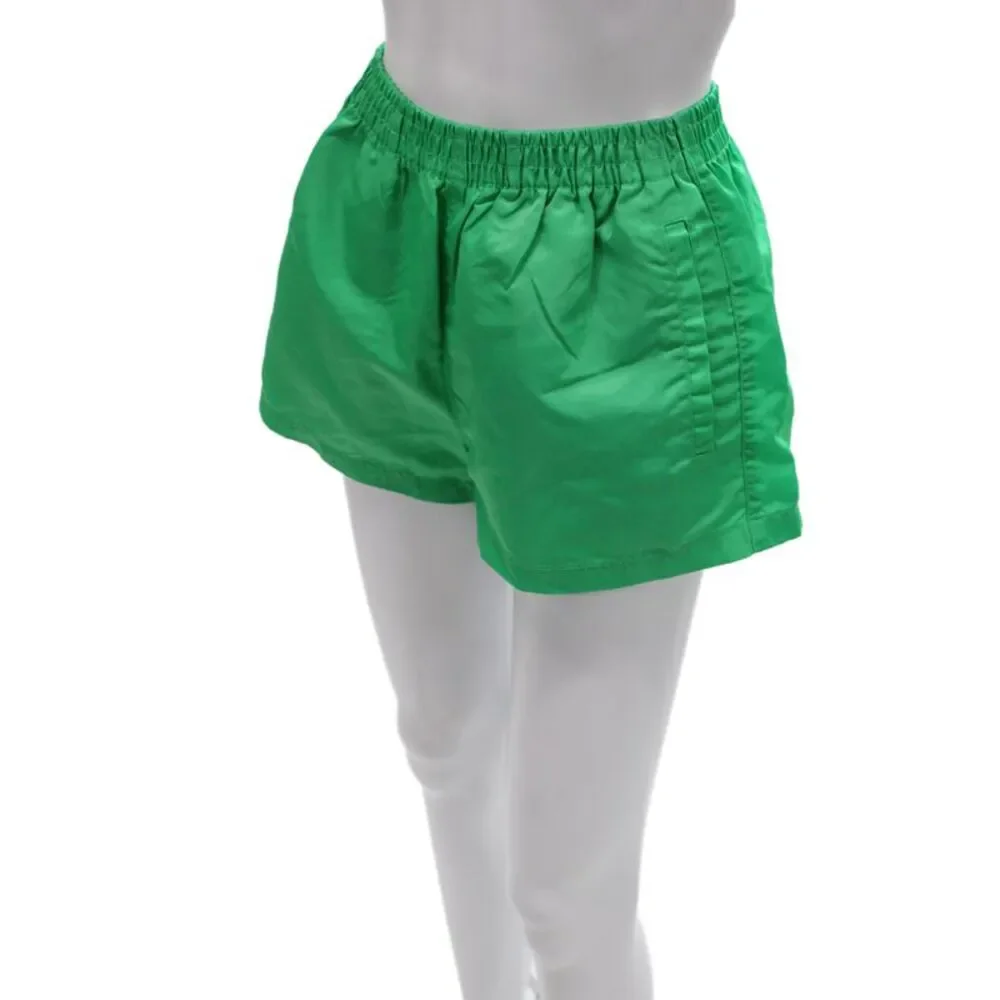 The Frankie Shop Unisex Green Polyester Solid Beach Shorts Size S